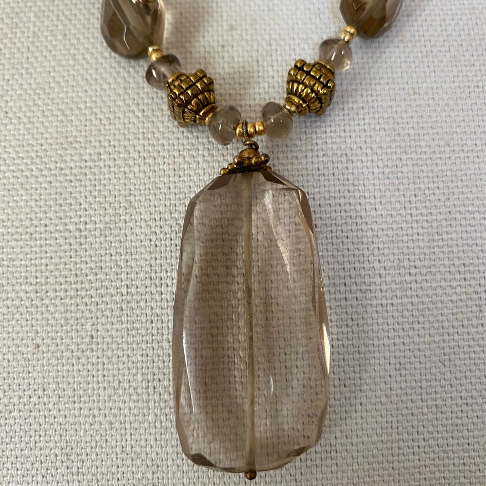 Reserved trade Genuine Smokey Quartz Necklace - Picture 4 of 9